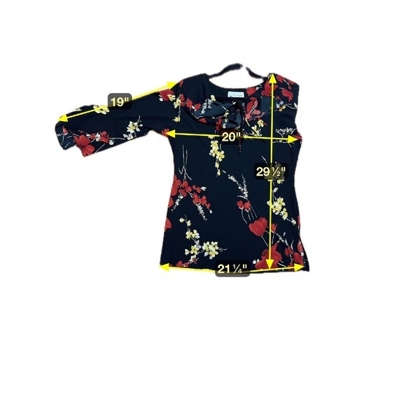 Vintage Y2K Freestyle Witchy Floral Blouse‎ Size Medium Whimsigoth Dark Romantic - Picture 5 of 5